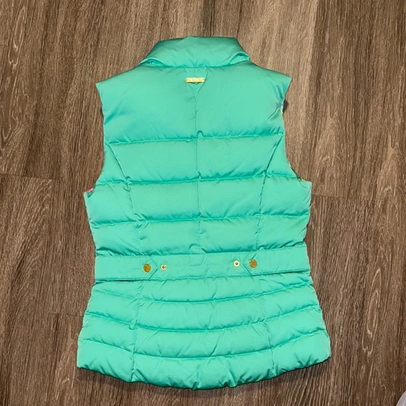 Lilly Pulitzer Teal Puffer Vest - Picture 3 of 7